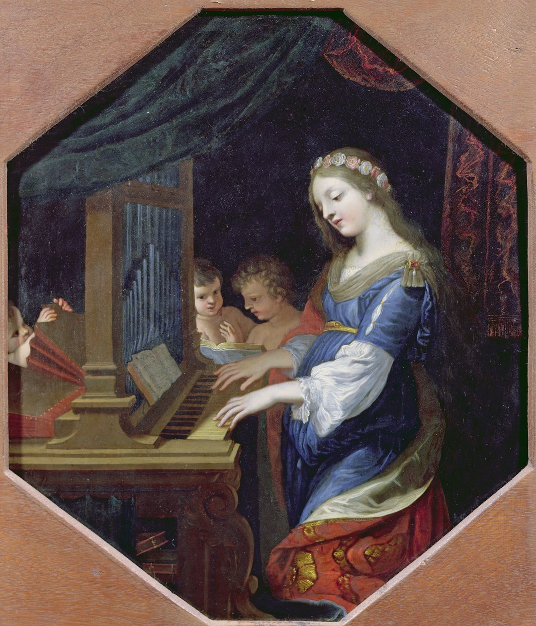 St. Cecilia spielt die Orgel von Jacques Stella