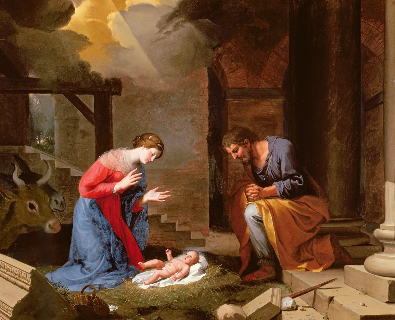 Die Geburt Christi, 1639 von Jacques Stella