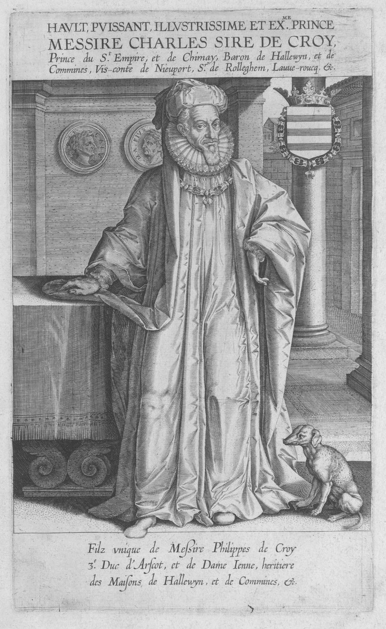 Gravur, die Karl III. von Kroatien darstellt von Jacques de Bye
