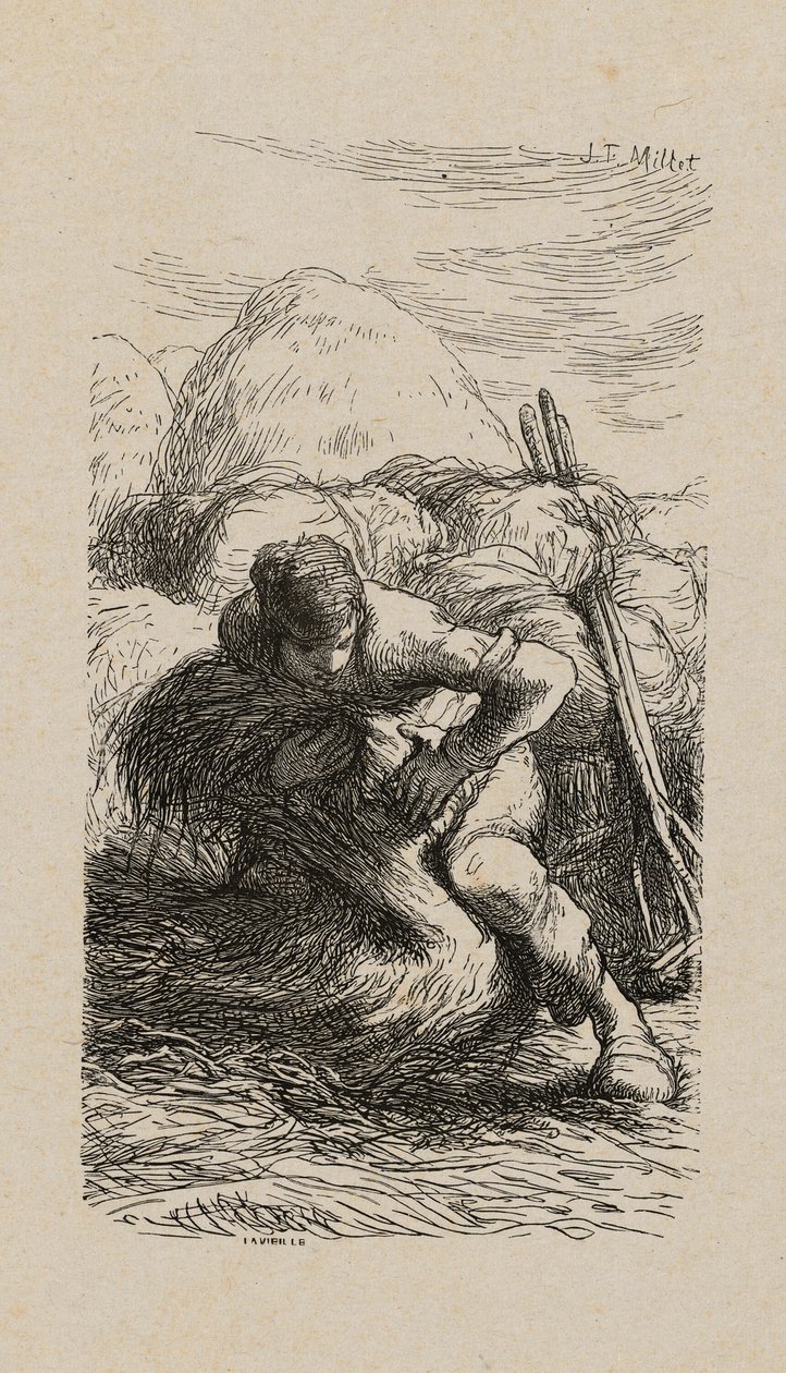 Garbenbinder von Jacques Adrien Lavieille