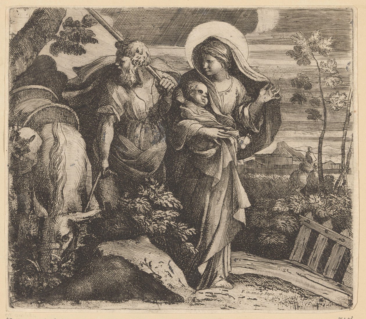 Flucht nach Ägypten von Jacques Antoine Friquet de Vauroze
