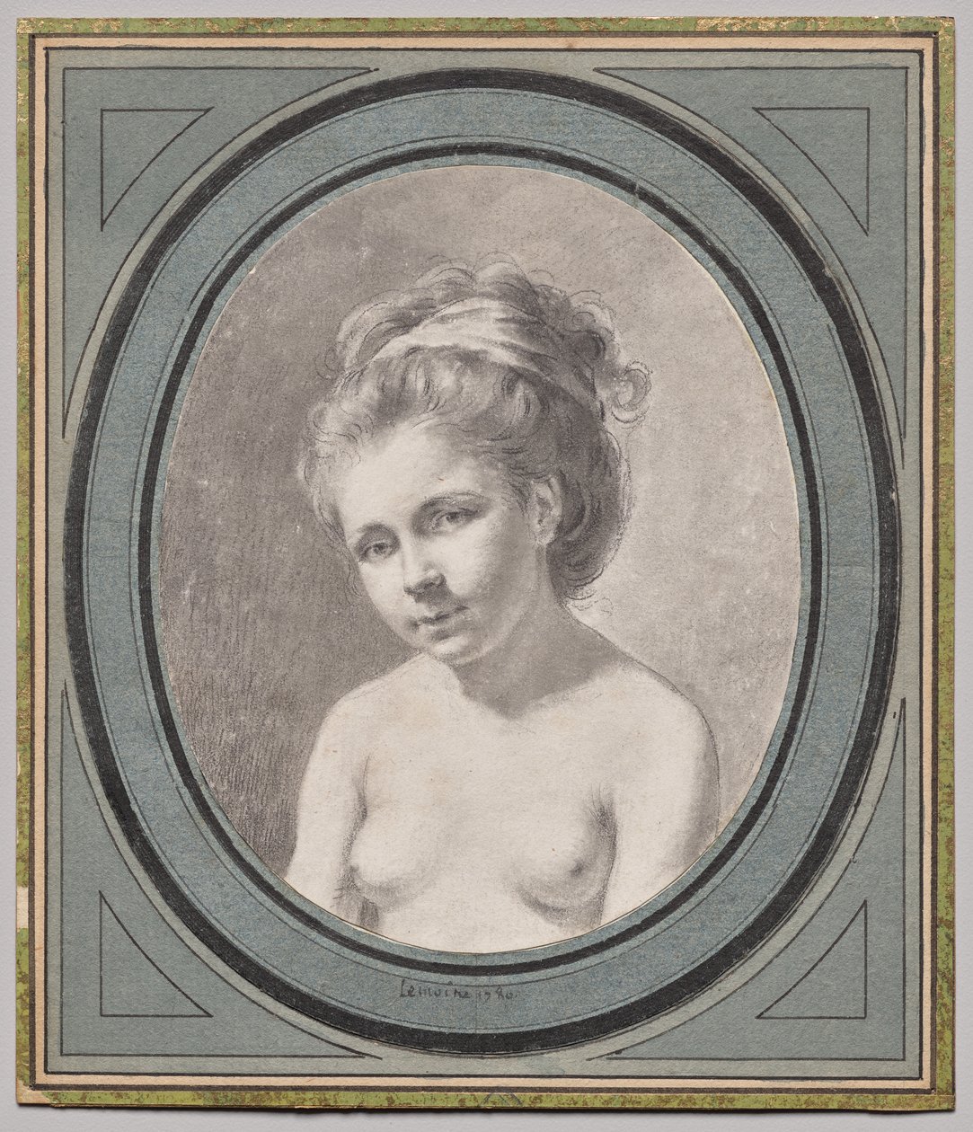 Büste einer nackten Frau von Jacques Antoine Marie Lemoine