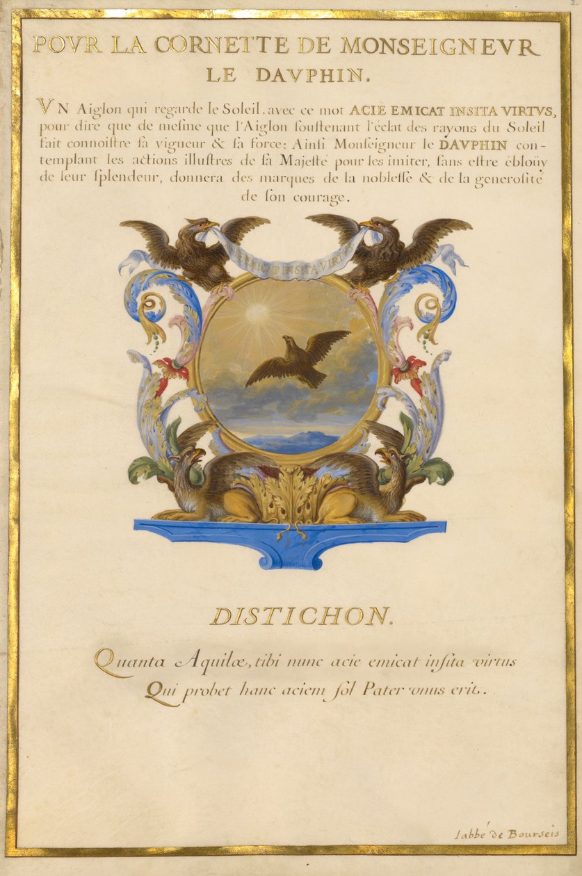 Wappen mit einem Adler von Jacques Bailly