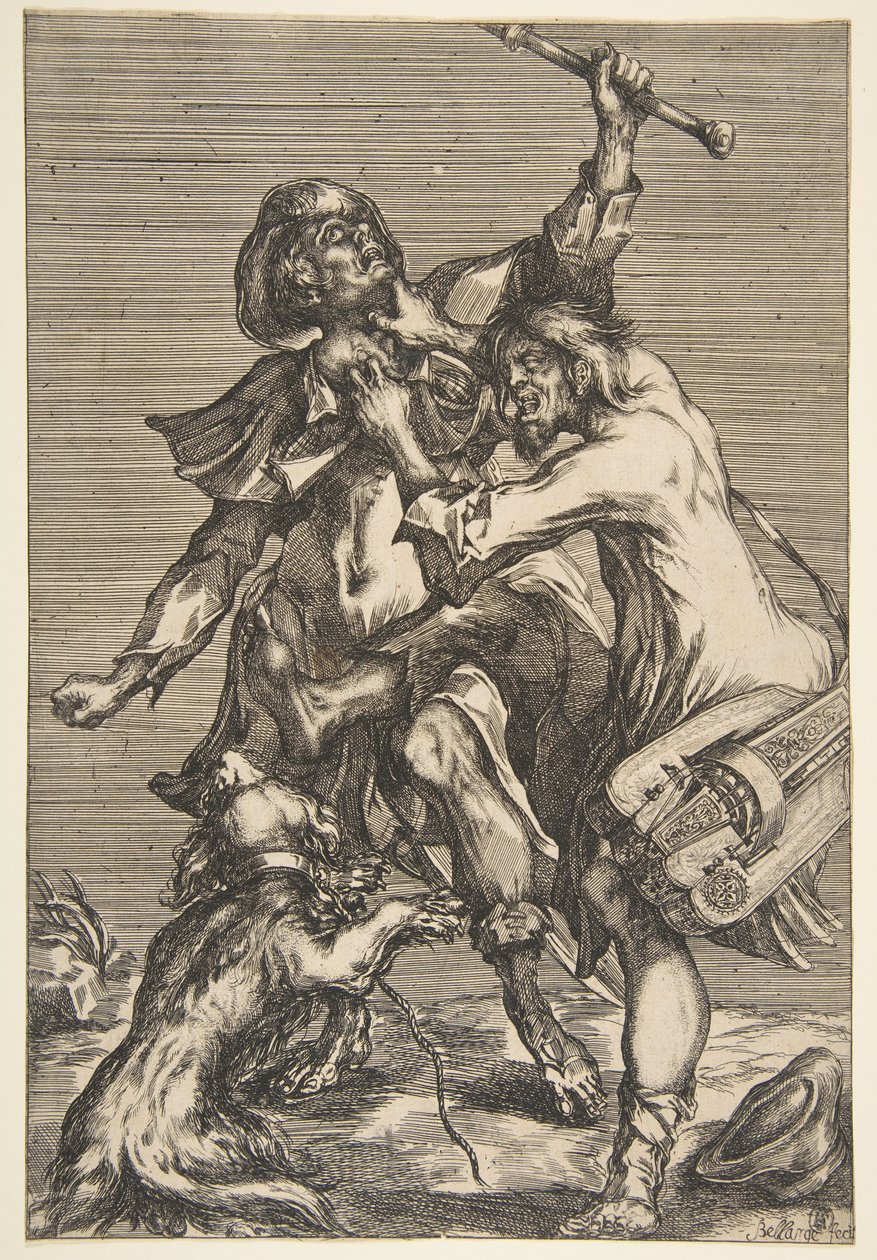 Zwei kämpfende Bettler von Jacques Bellange