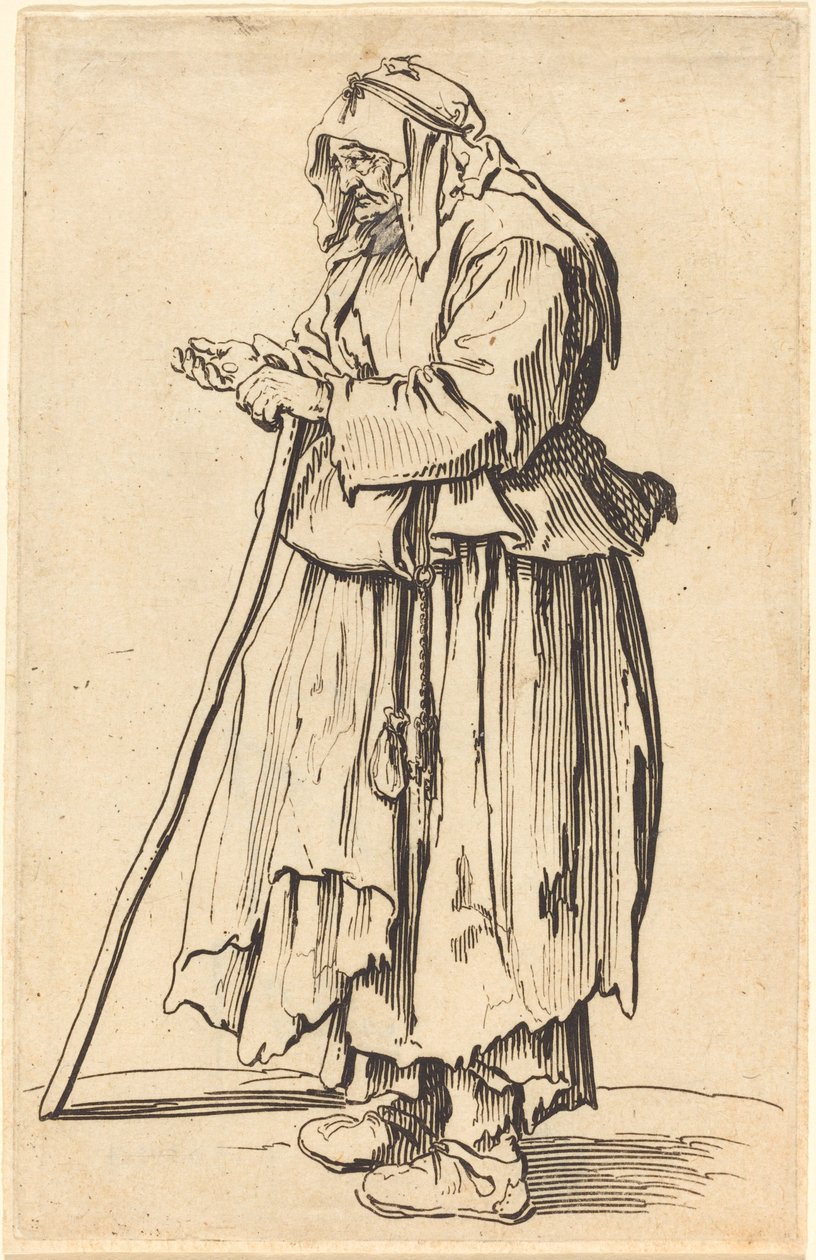 Bettlerin erhält Almosen von Jacques Callot