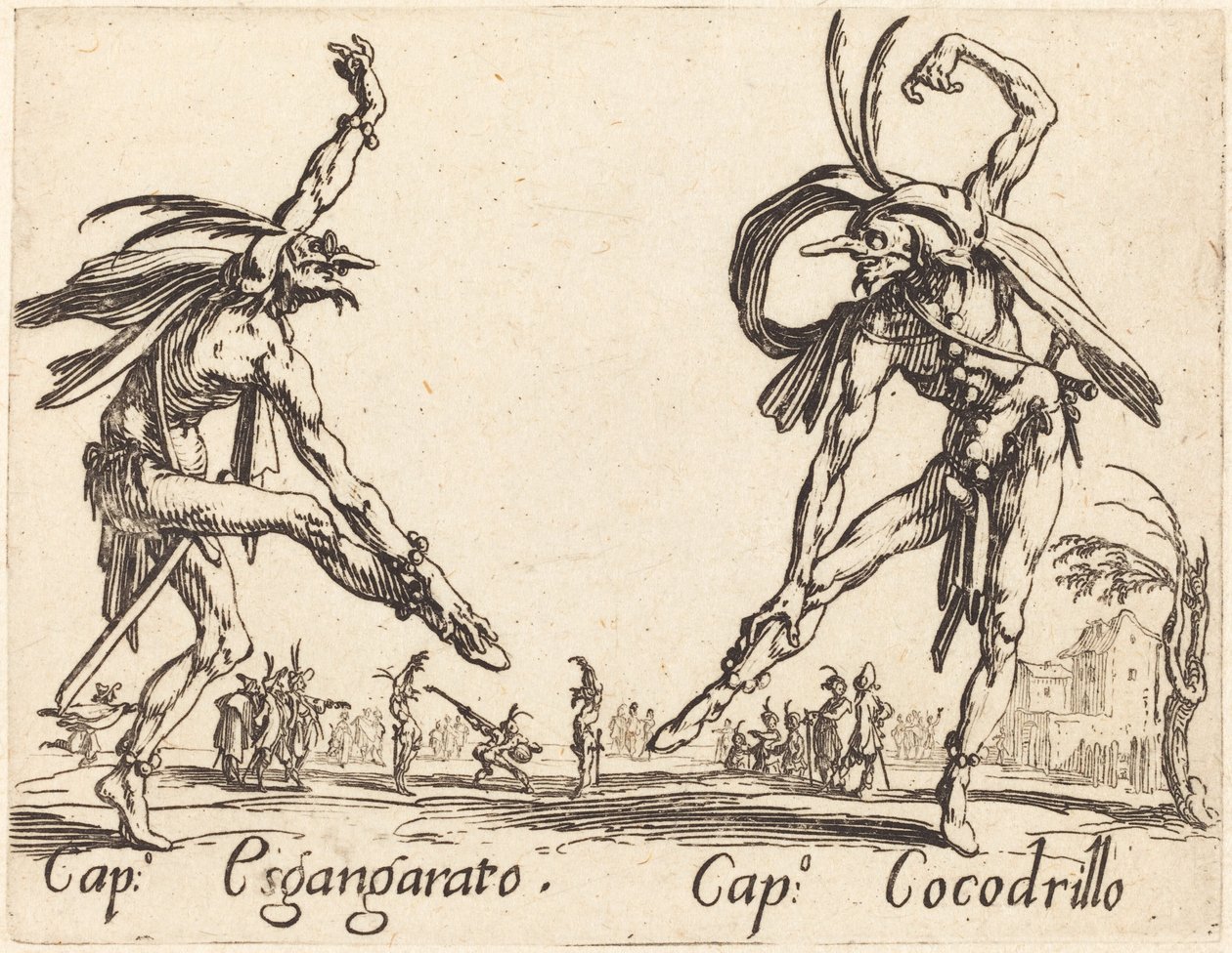 Cap. Esgangarato und Cap. Cocodrillo von Jacques Callot