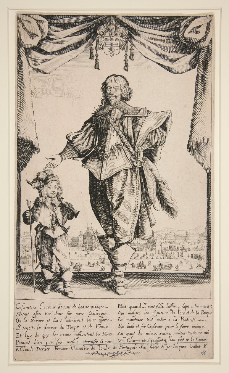 Claude Deruet (Porträt von Deruet) von Jacques Callot