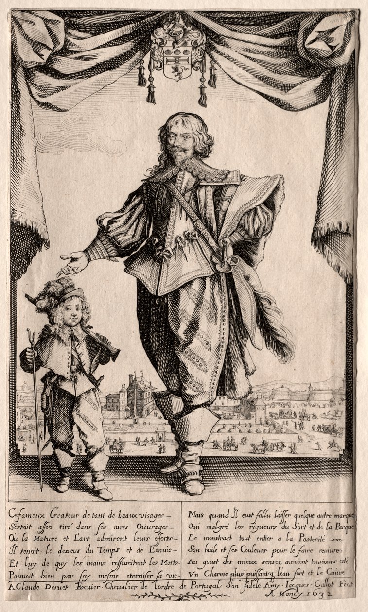 Claude Deruet und sein Sohn von Jacques Callot