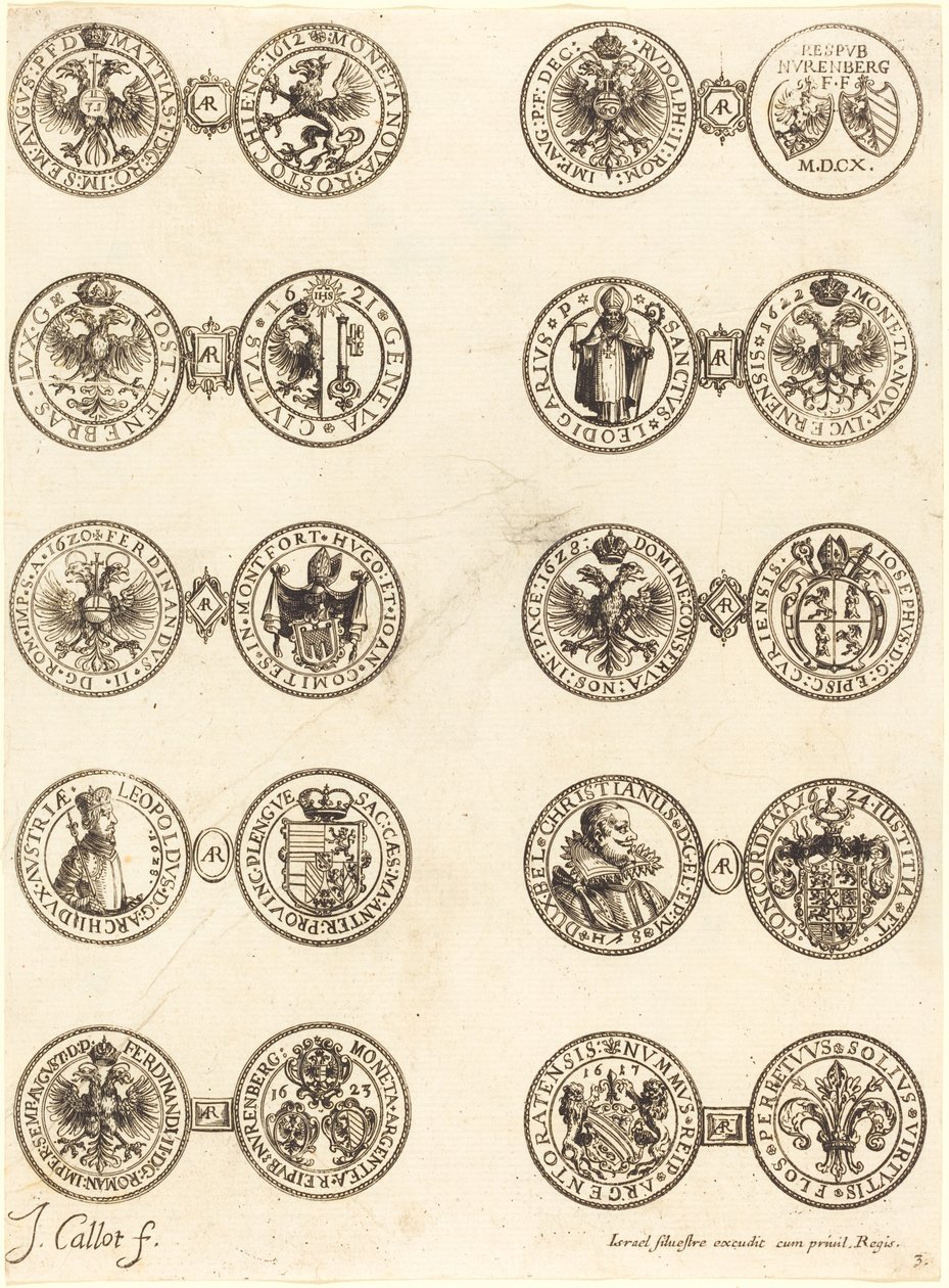 Münzen [Tafel 3] von Jacques Callot
