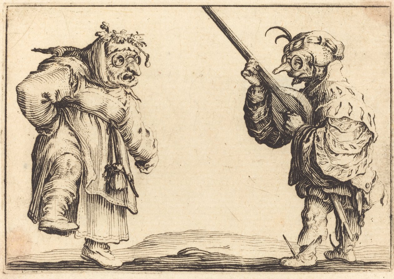Tänzer mit Laute von Jacques Callot