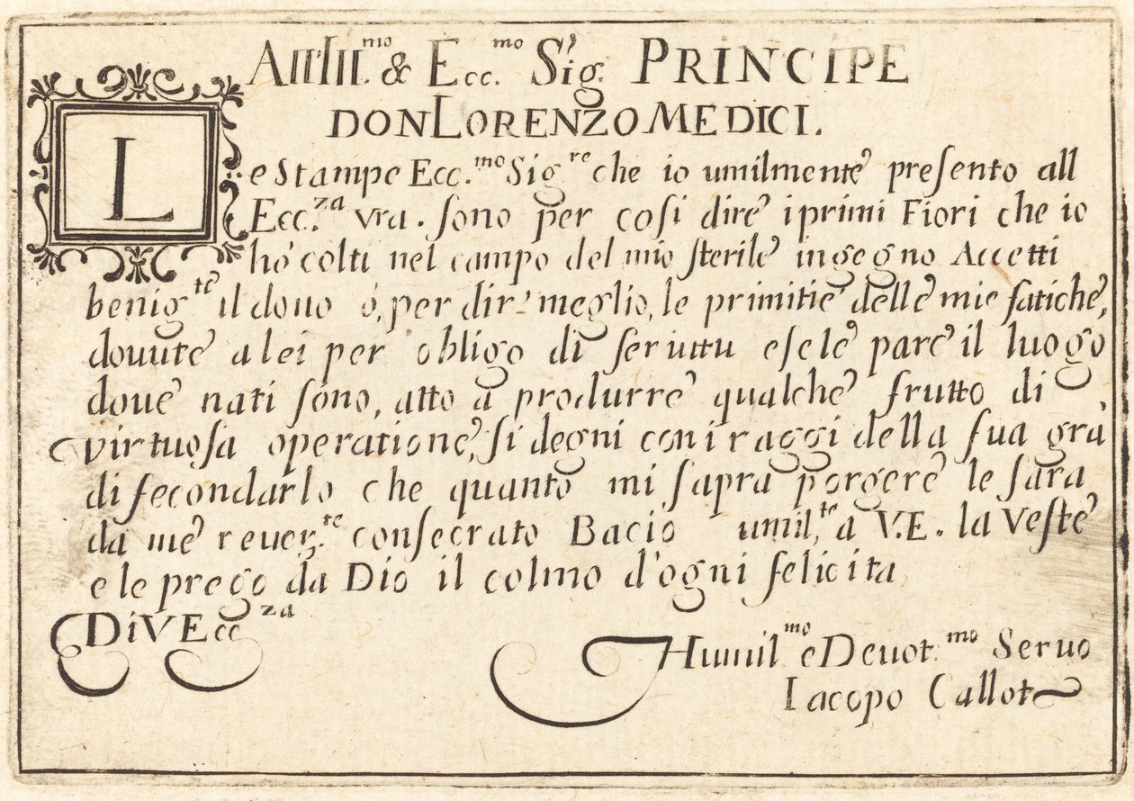 Widmung an Don Lorenzo de