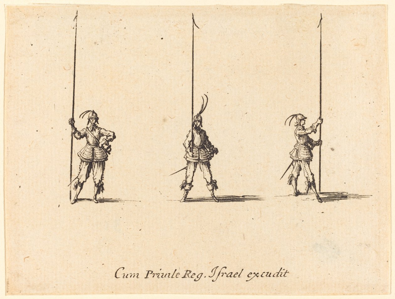 Übung mit erhobenen Piken von Jacques Callot