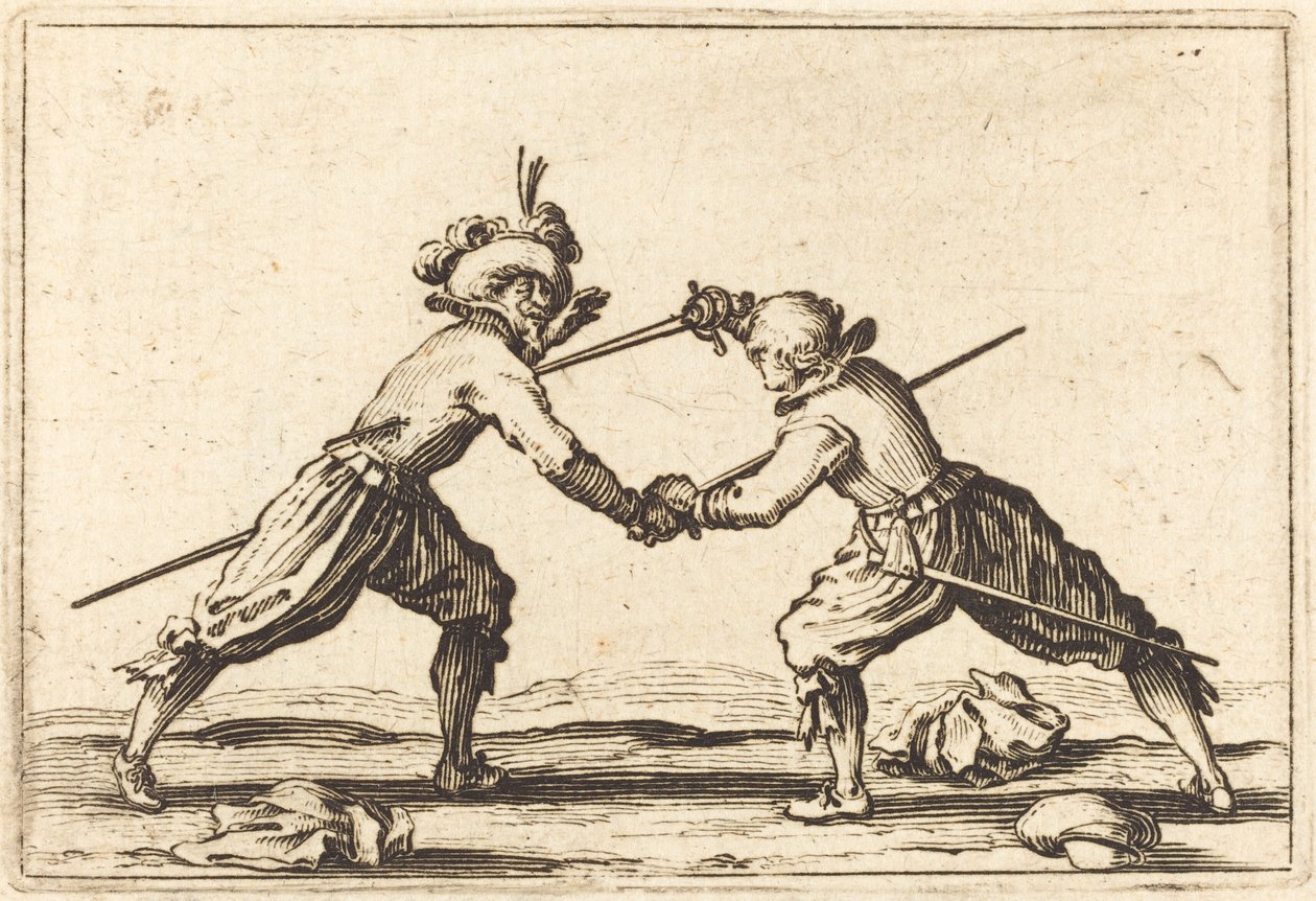 Duell mit Schwertern, ca. 1622 von Jacques Callot