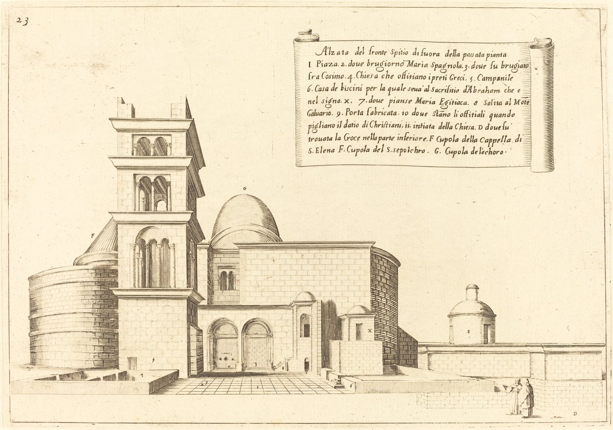 Aufriss einer Kirche von Jacques Callot