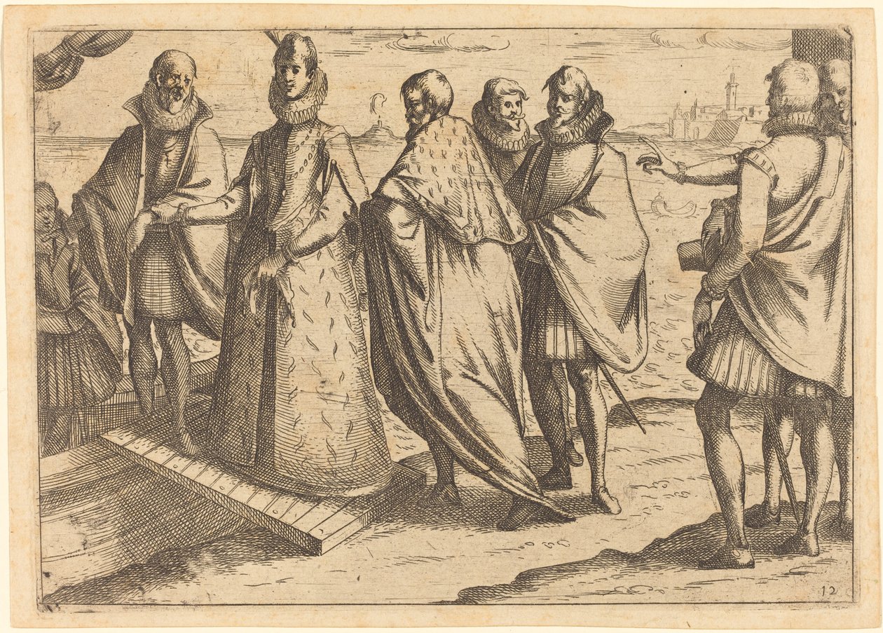 Einschiffung in Genua, 1612 von Jacques Callot