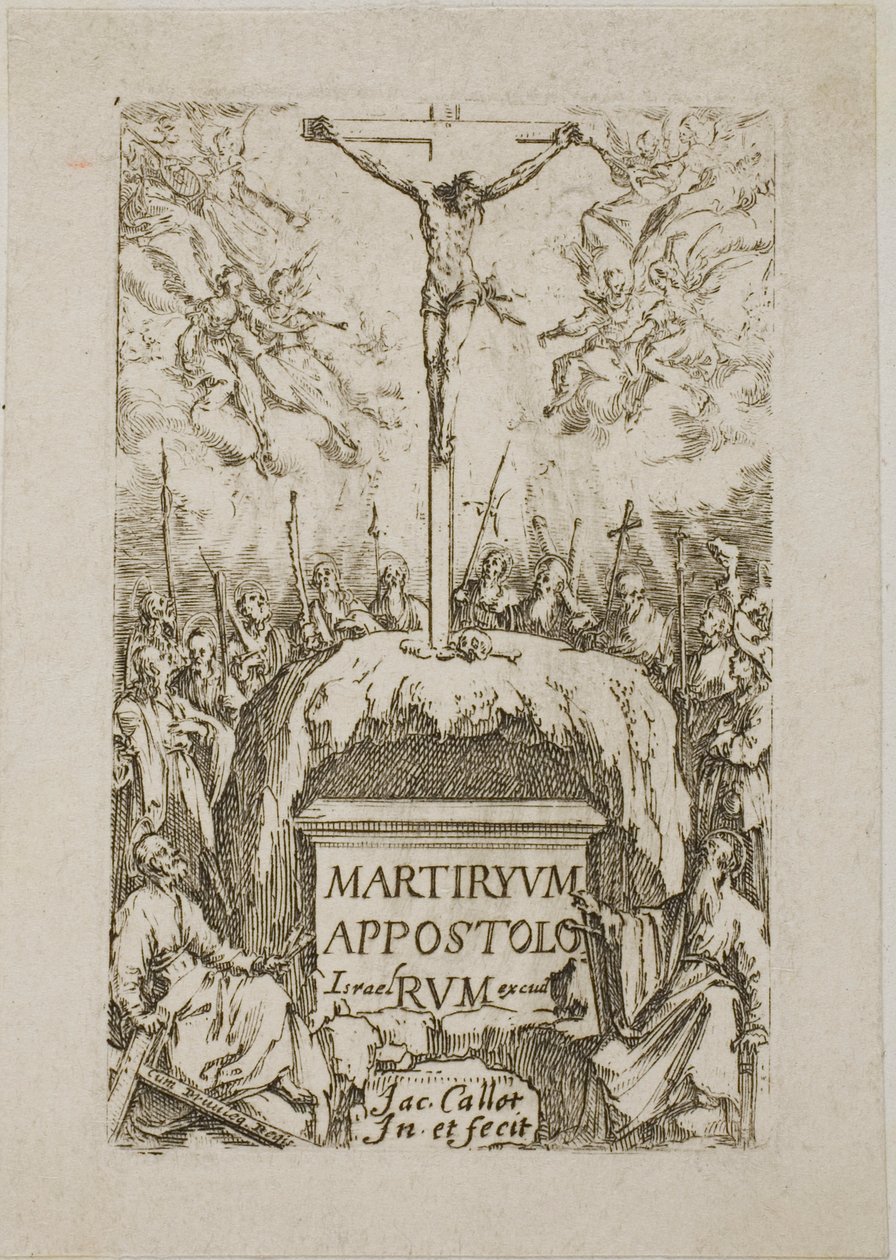 Frontispiz, aus Die Märtyrertode der Apostel von Jacques Callot