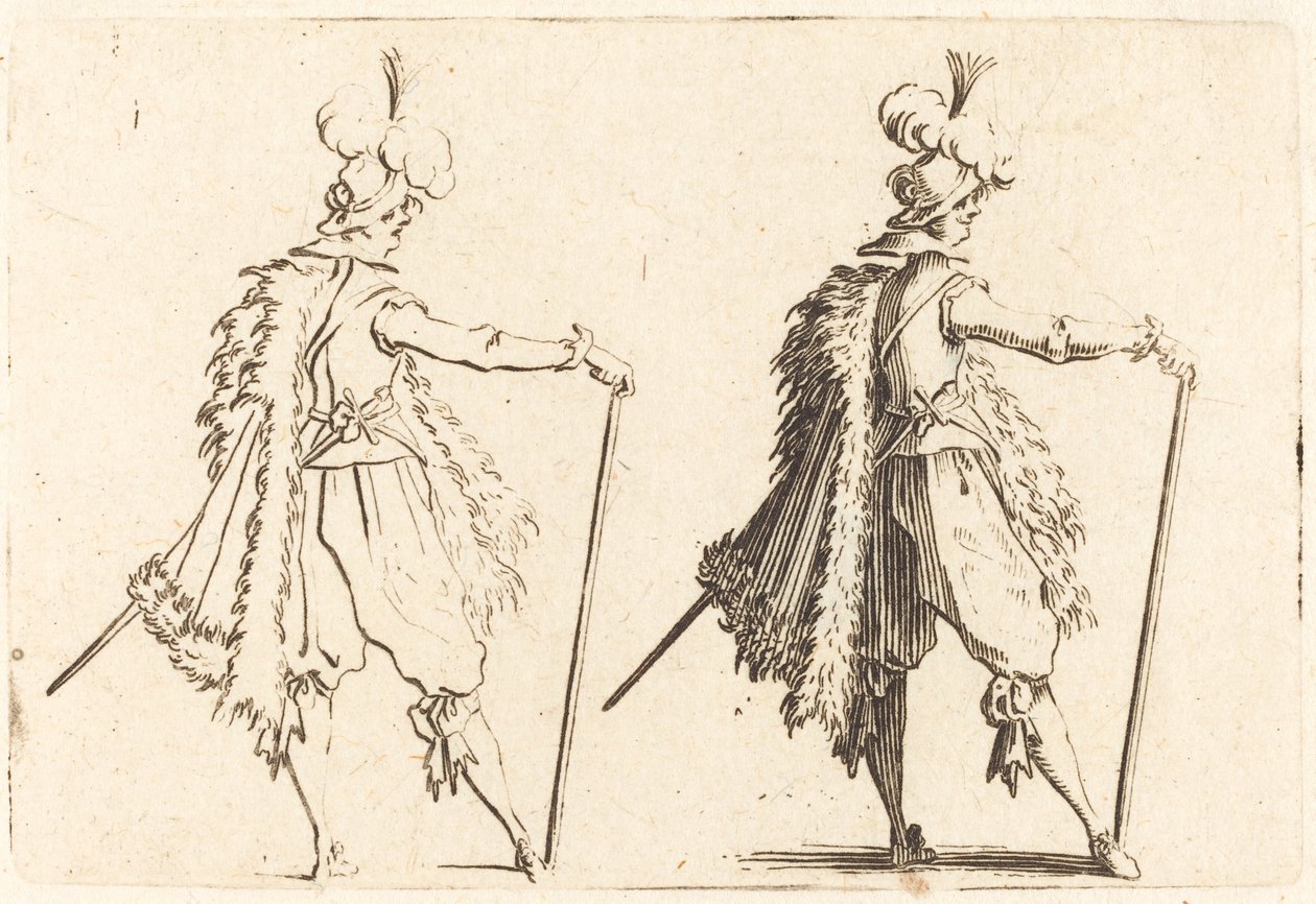 Herr mit Stock von Jacques Callot