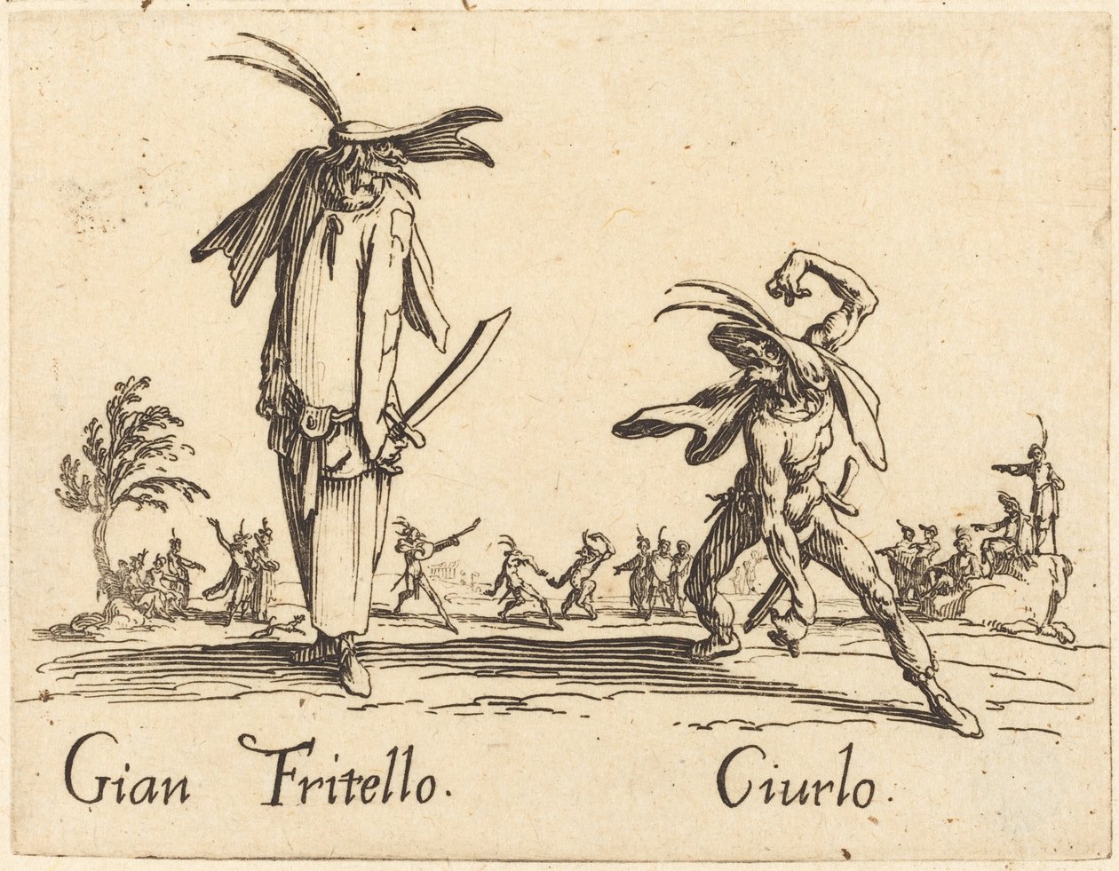 Gian Fritello und Ciurlo von Jacques Callot