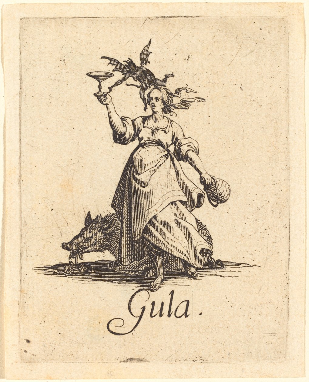 Völlerei, wahrscheinlich nach 1621 von Jacques Callot