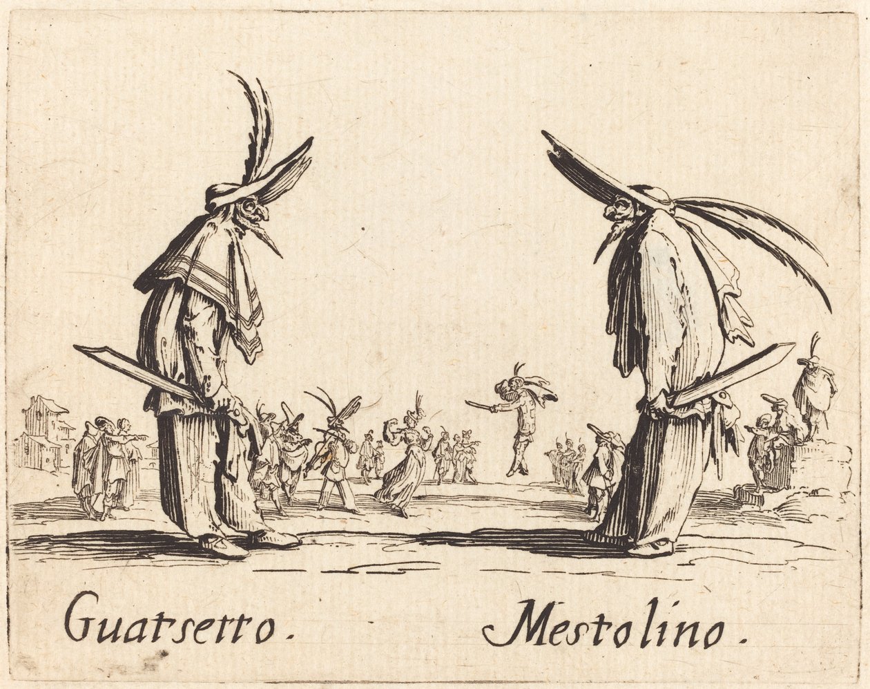 Guatsetto und Mestolino von Jacques Callot