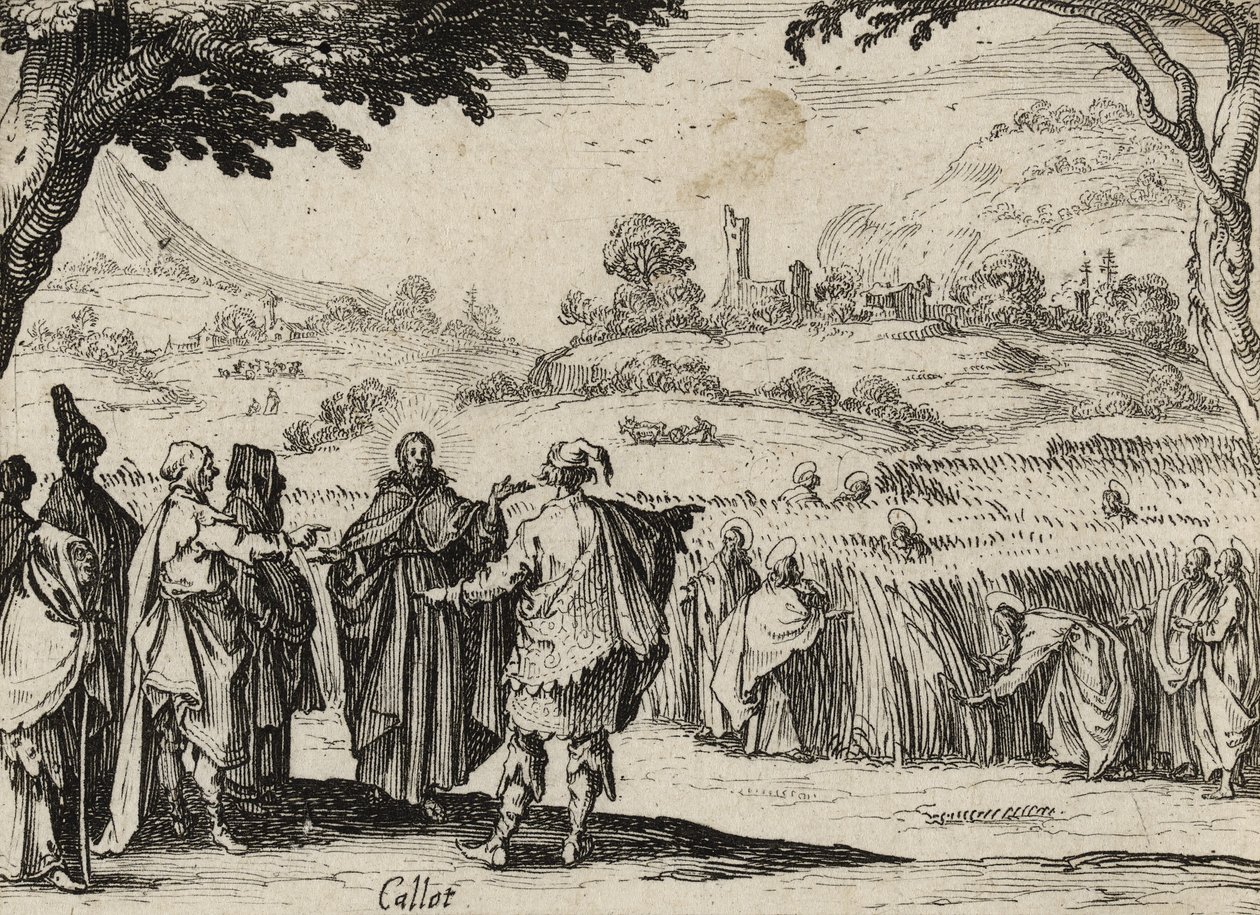 Jesus und die Pharisäer, 1635 von Jacques Callot