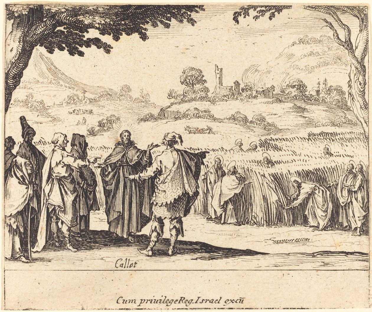 Jesus mit den Pharisäern, 1635 von Jacques Callot