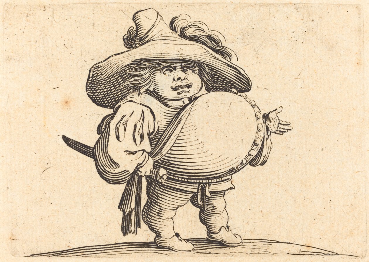 Mann mit dickem Bauch von Jacques Callot