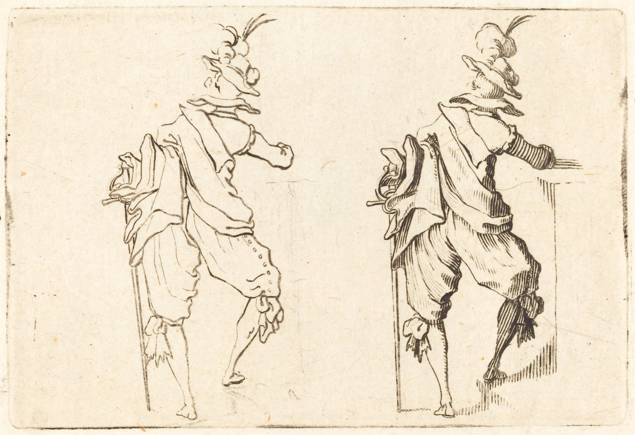 Mann mit Schwert von Jacques Callot