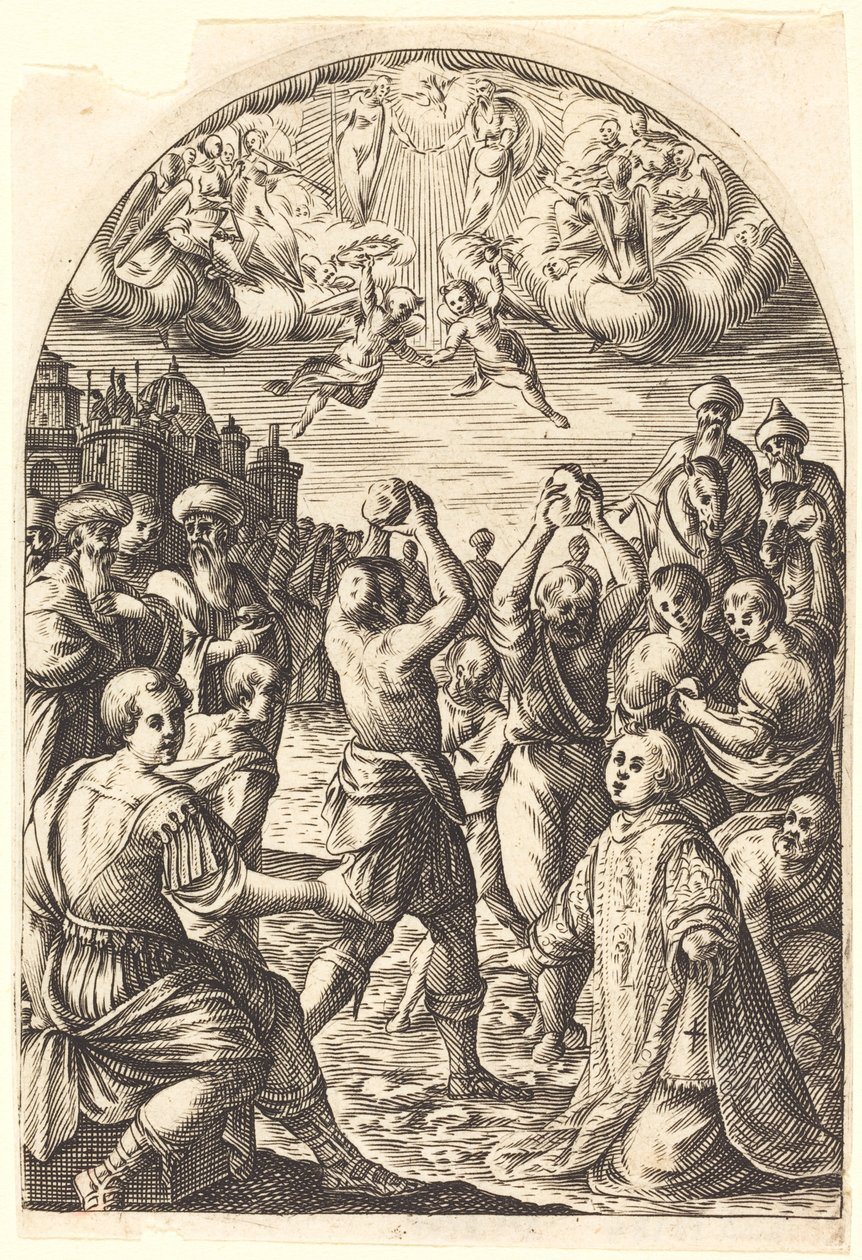 Martyrium des heiligen Stephanus, 1608-1611 von Jacques Callot