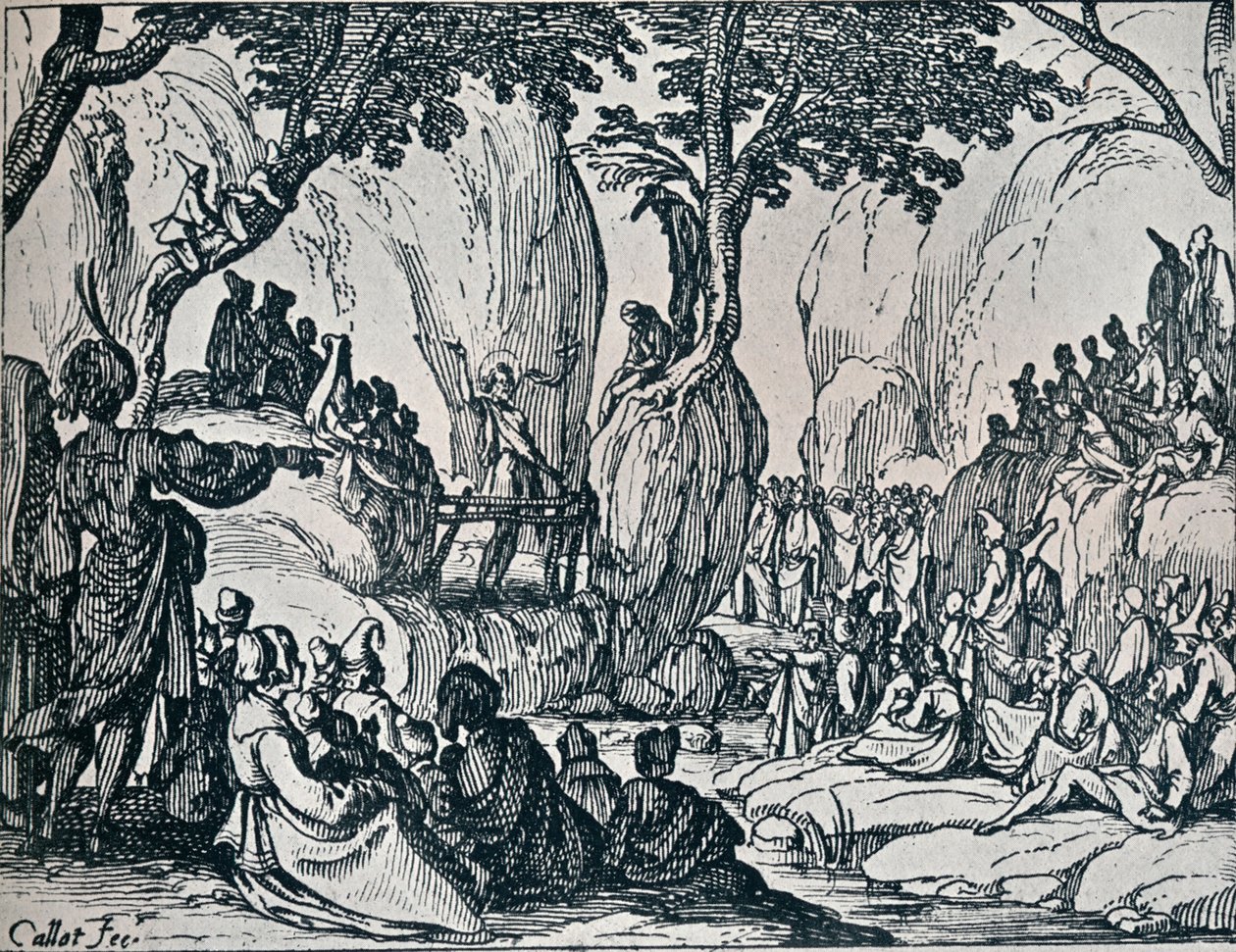 Nr. III. - St. Johannes predigt, 1635 von Jacques Callot