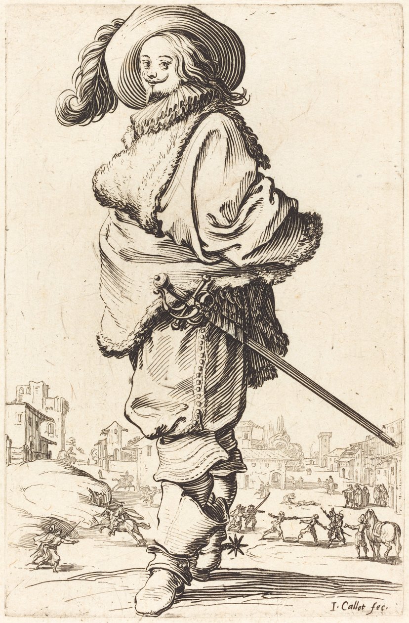 Edelmann mit Pelzplastron von Jacques Callot