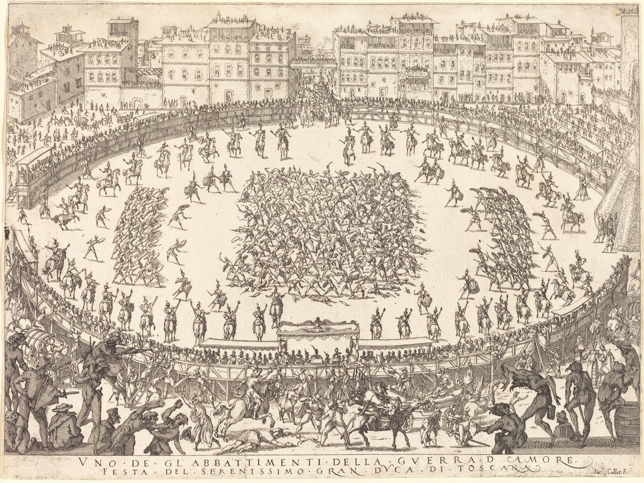 Einer der Infanteriekämpfe von Jacques Callot