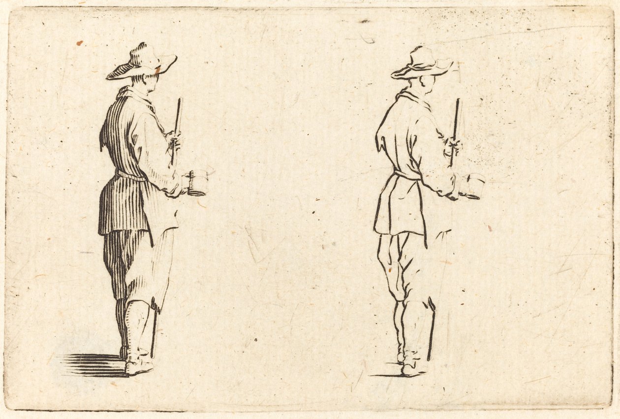 Bauer mit einer Tasse von Jacques Callot