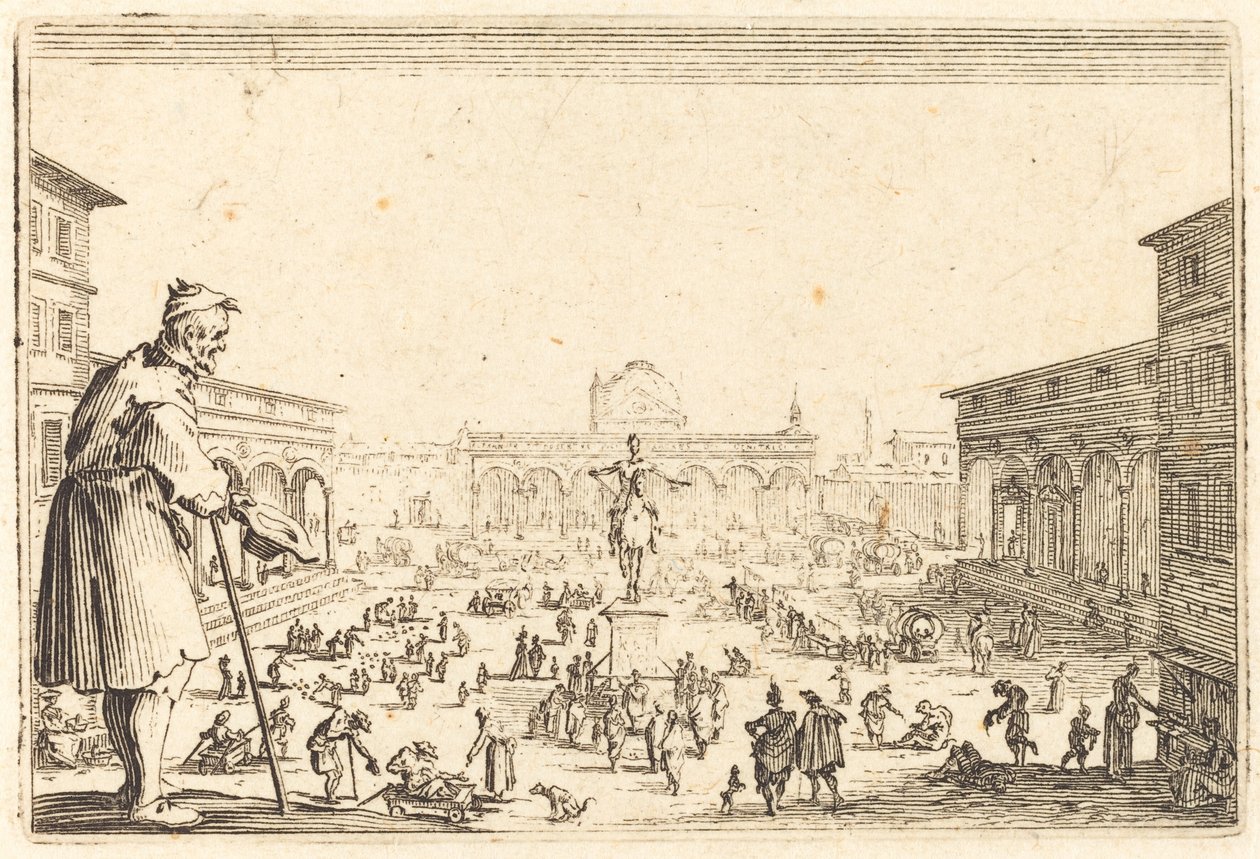 Piazza SS. Annunziata, Florenz von Jacques Callot