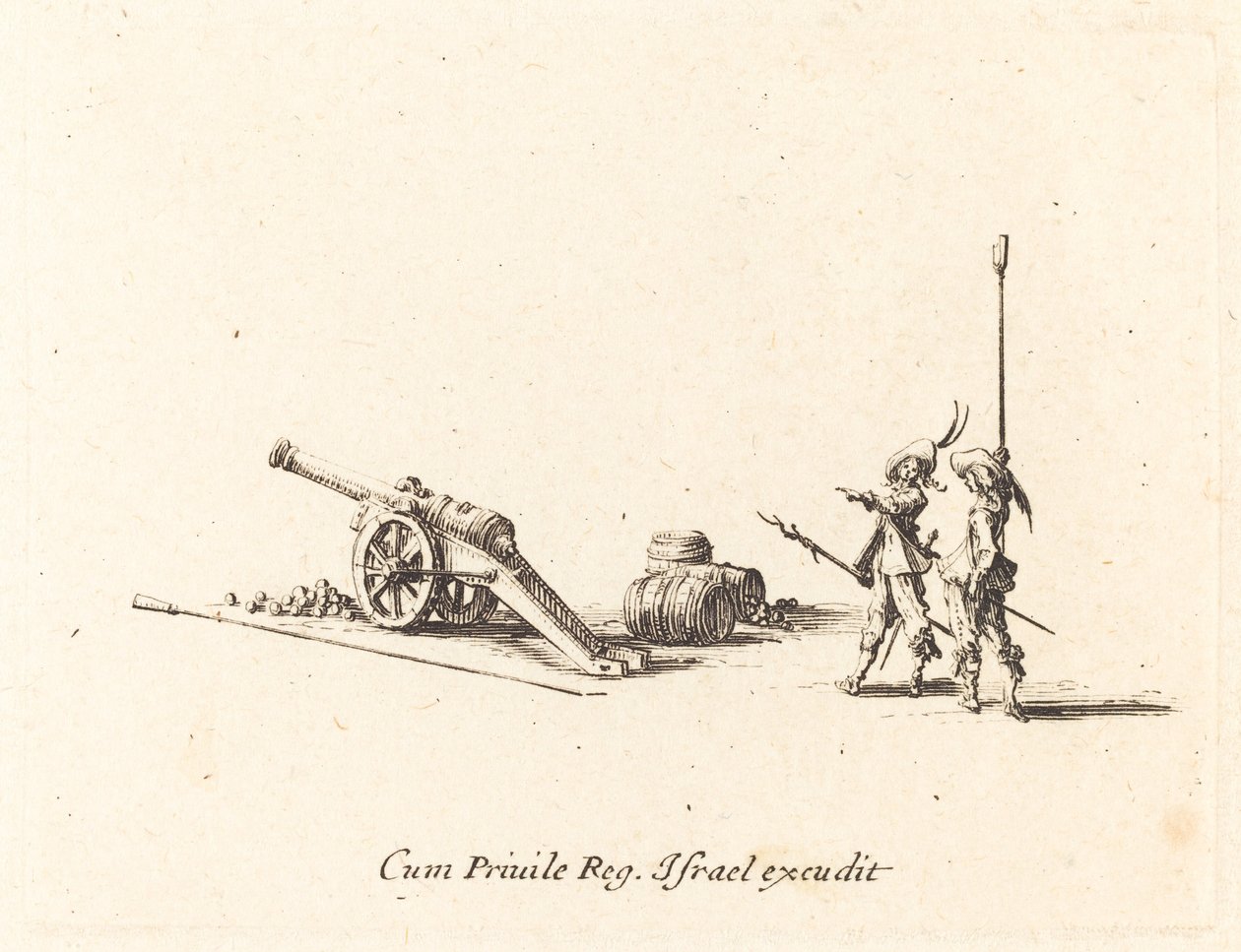 Vorbereitung zum Abfeuern der Kanone von Jacques Callot
