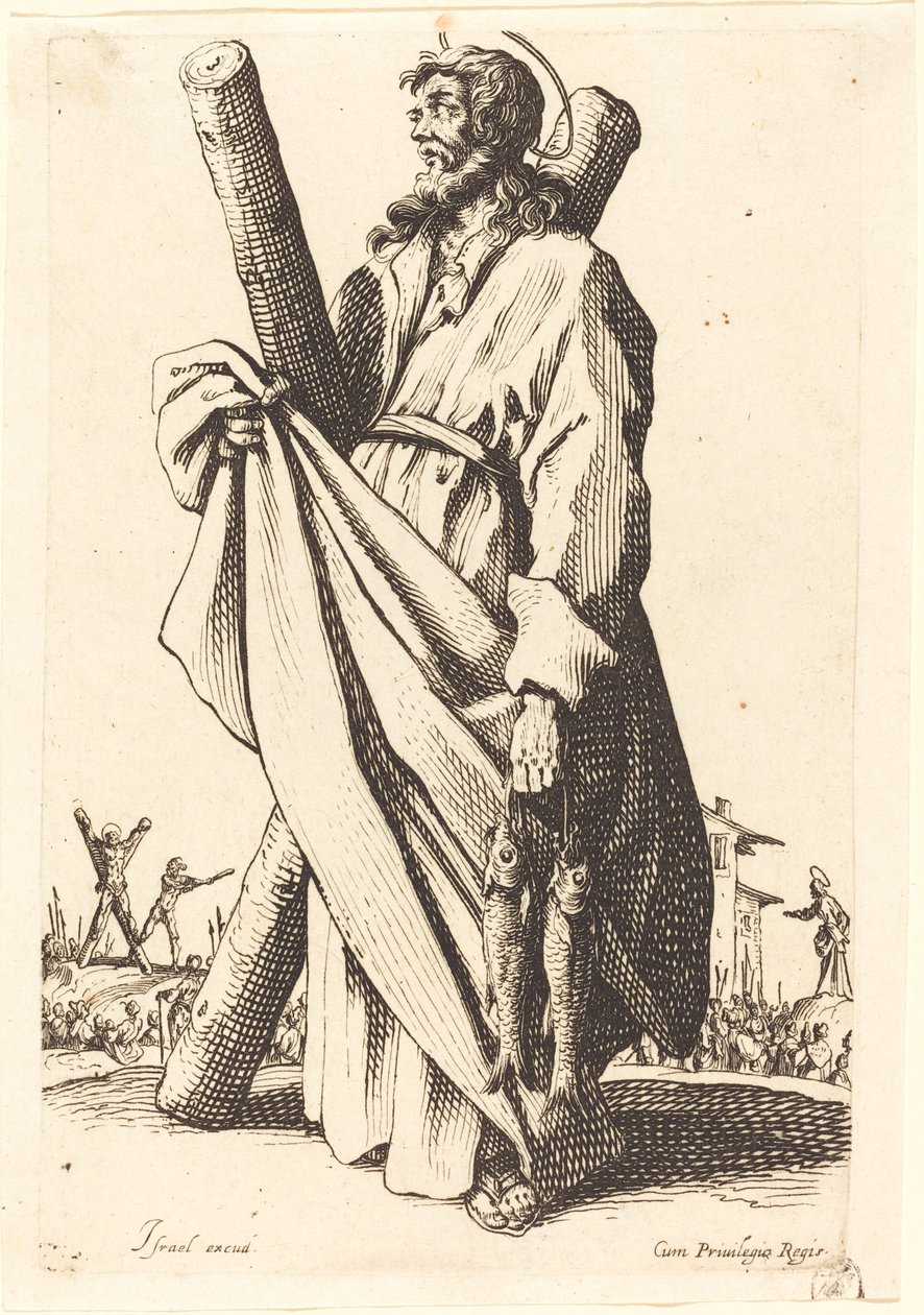 Heiliger Andreas, veröffentlicht 1631 von Jacques Callot