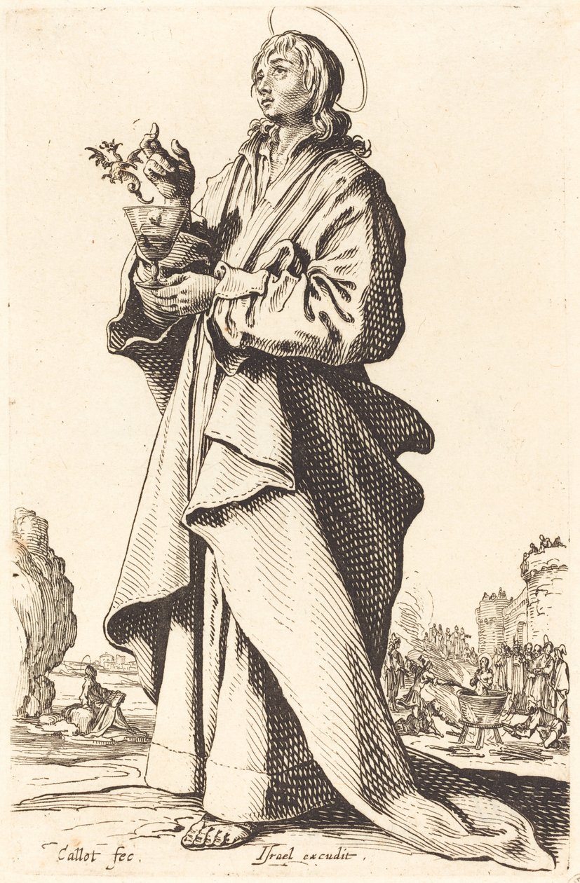 Sankt Johannes der Evangelist von Jacques Callot