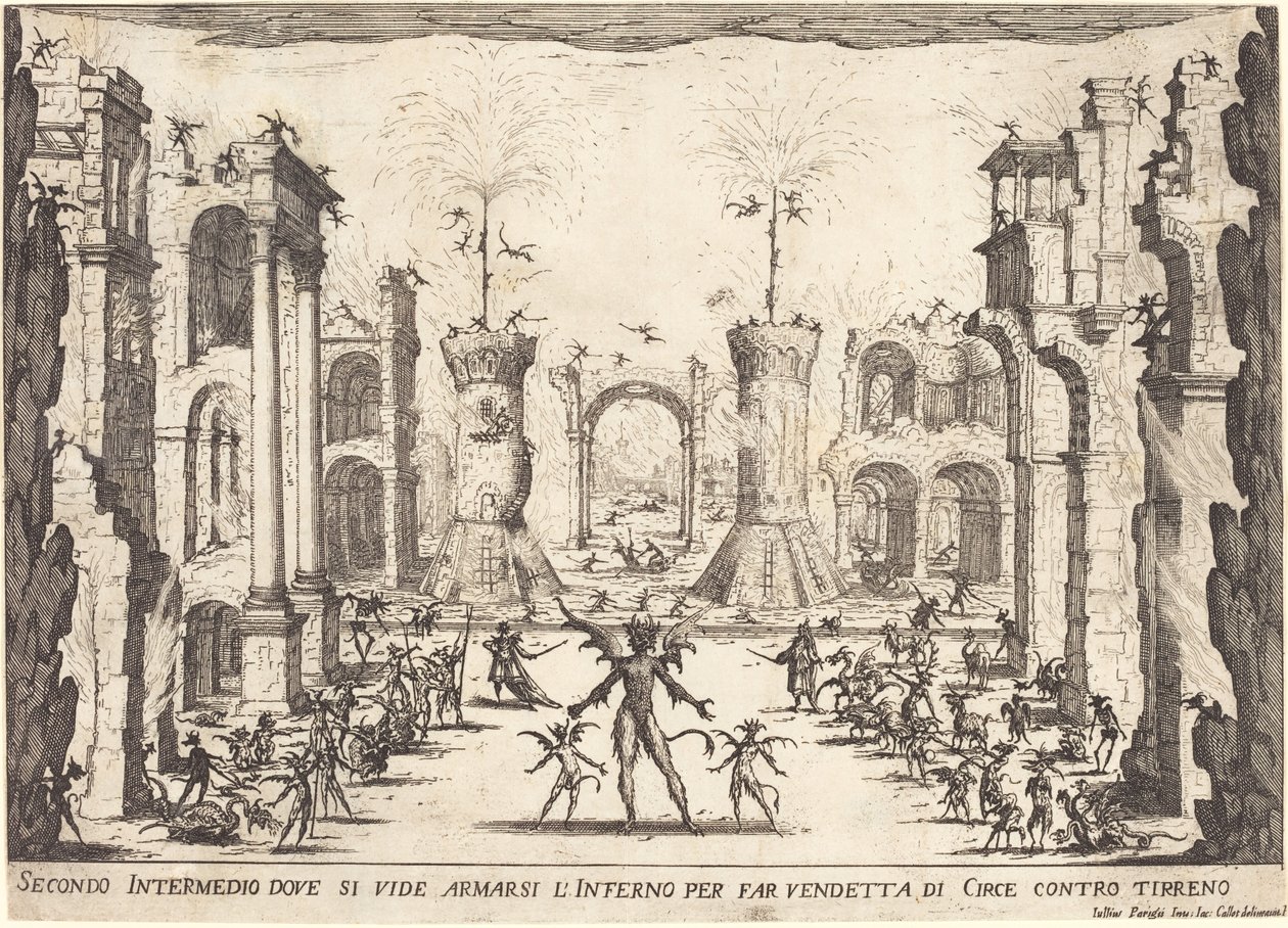 Zweites Intermezzo, 1617 von Jacques Callot
