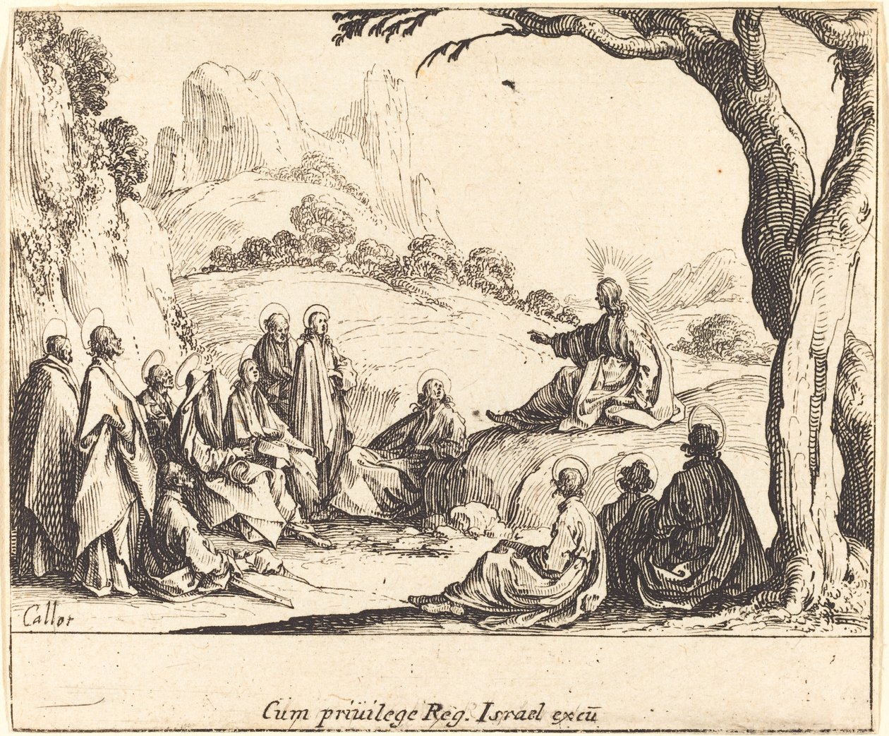 Bergpredigt, 1635 von Jacques Callot