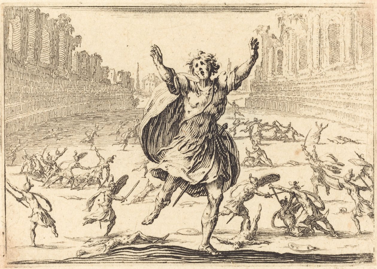 Scharmützel in einem römischen Zirkus von Jacques Callot