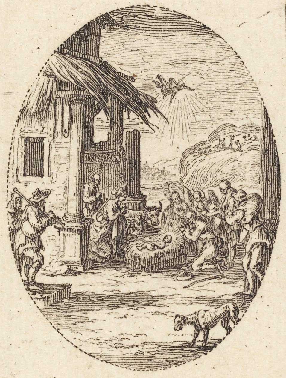 Die Anbetung der Hirten von Jacques Callot