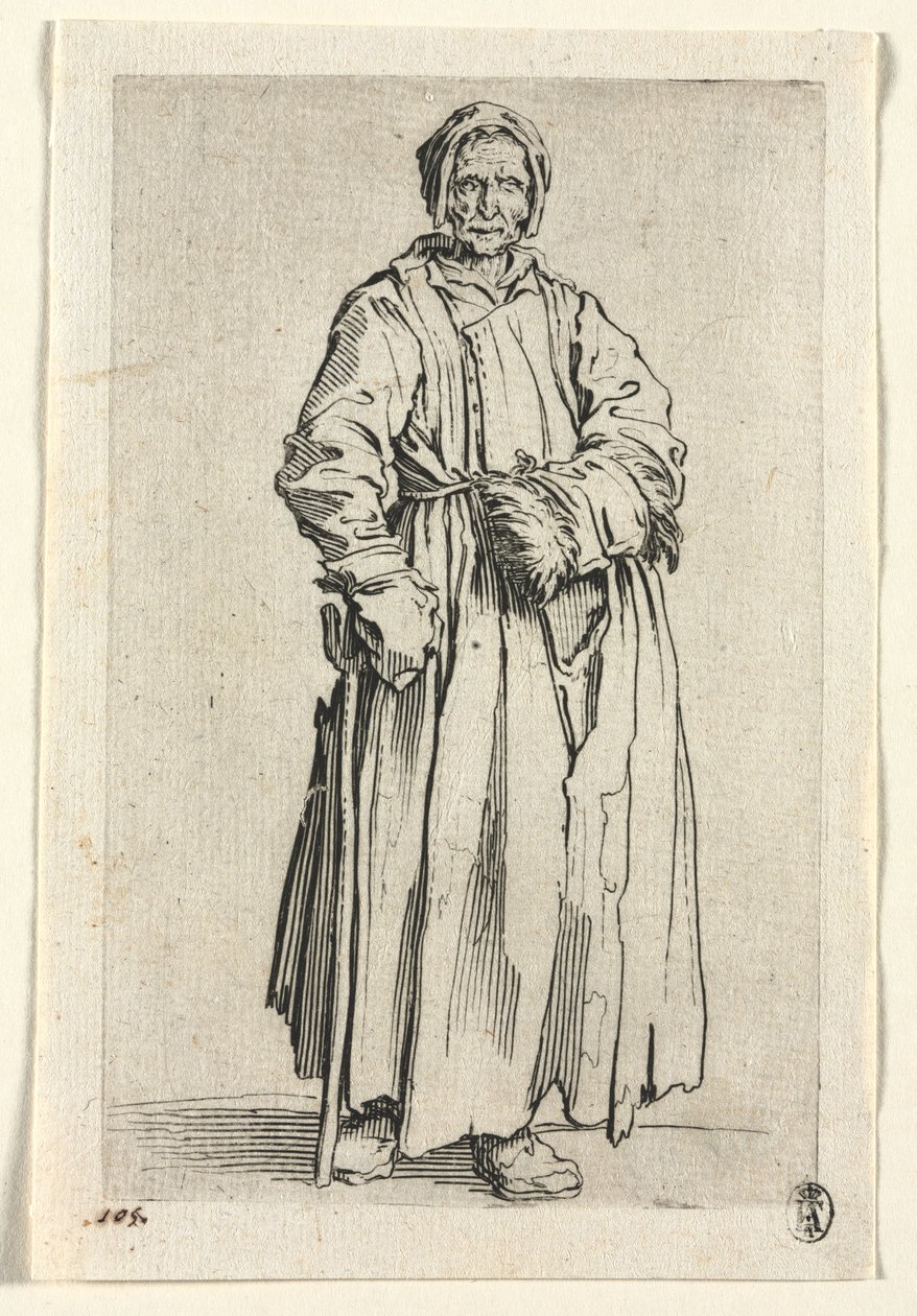Die Bettler: Einäugige Frau von Jacques Callot