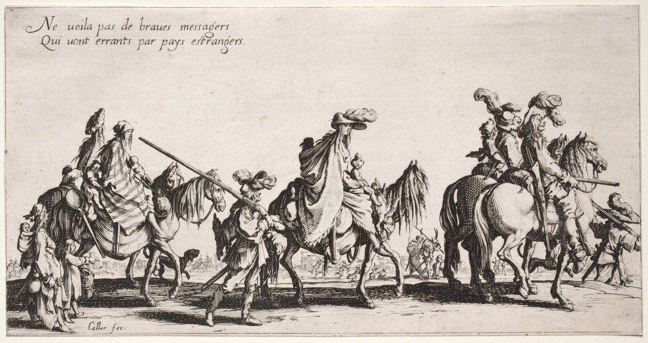 Die Bohémiens: Der Marsch der Bohémiens: Die Vorhut von Jacques Callot
