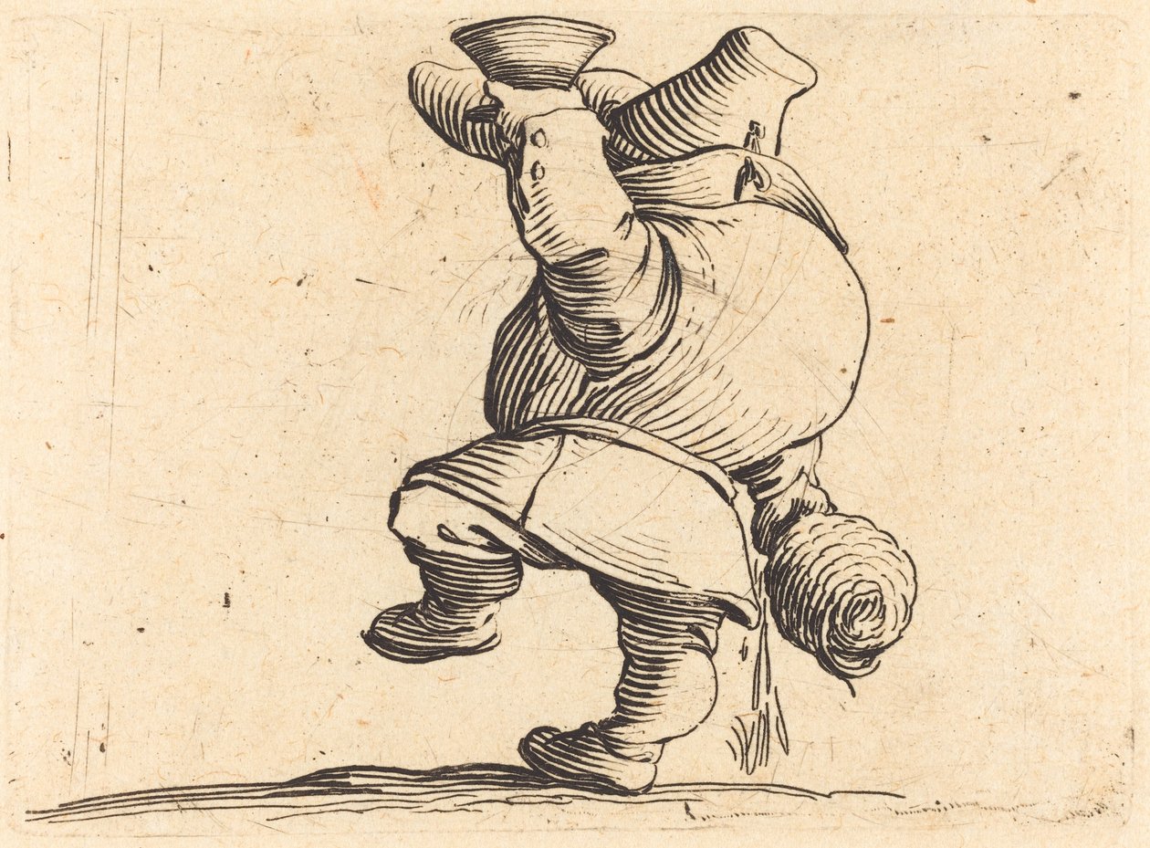 Der Trinker, Rückansicht von Jacques Callot