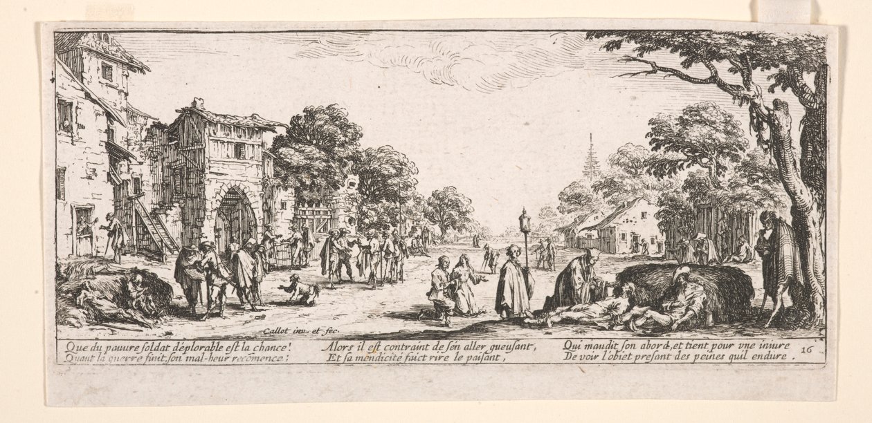 Die Sterbenden am Straßenrand von Jacques Callot