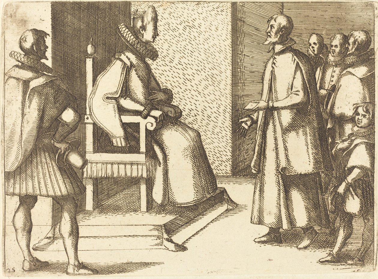 Der Gesandte der Toskana dankt der Königin von Jacques Callot