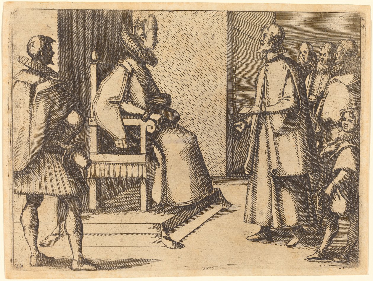 Der Gesandte der Toskana dankt der Königin von Jacques Callot
