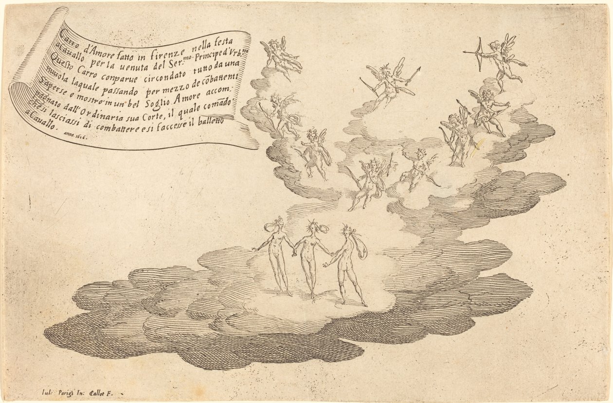 Das Floß der Liebe, 1616 von Jacques Callot