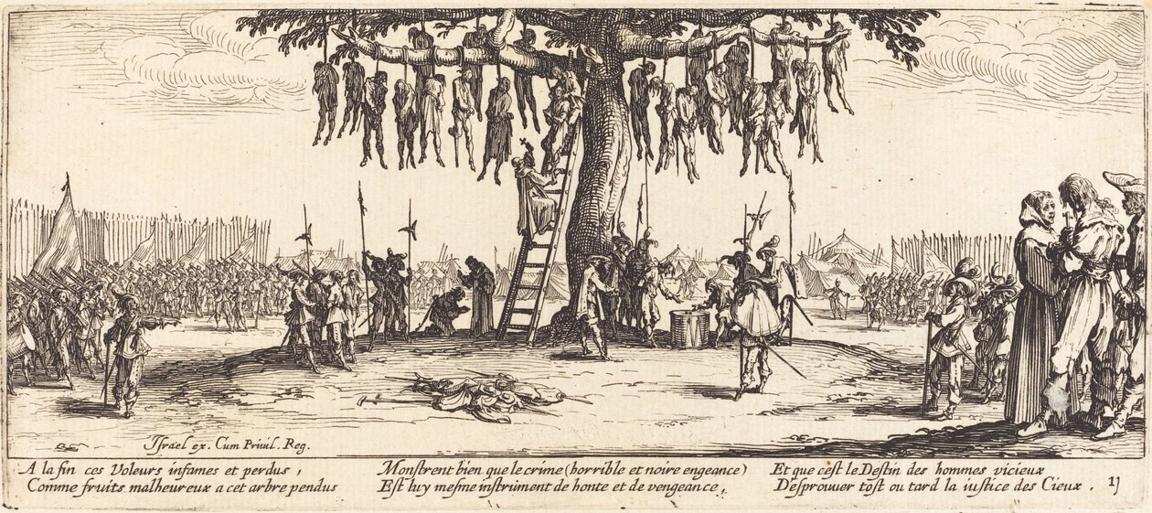 Die Hinrichtung, ca. 1633 von Jacques Callot