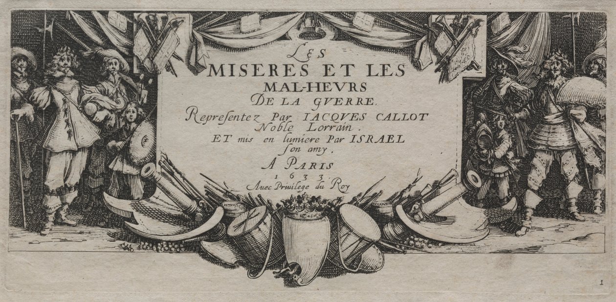 Die großen Leiden des Krieges: Titelseite von Jacques Callot